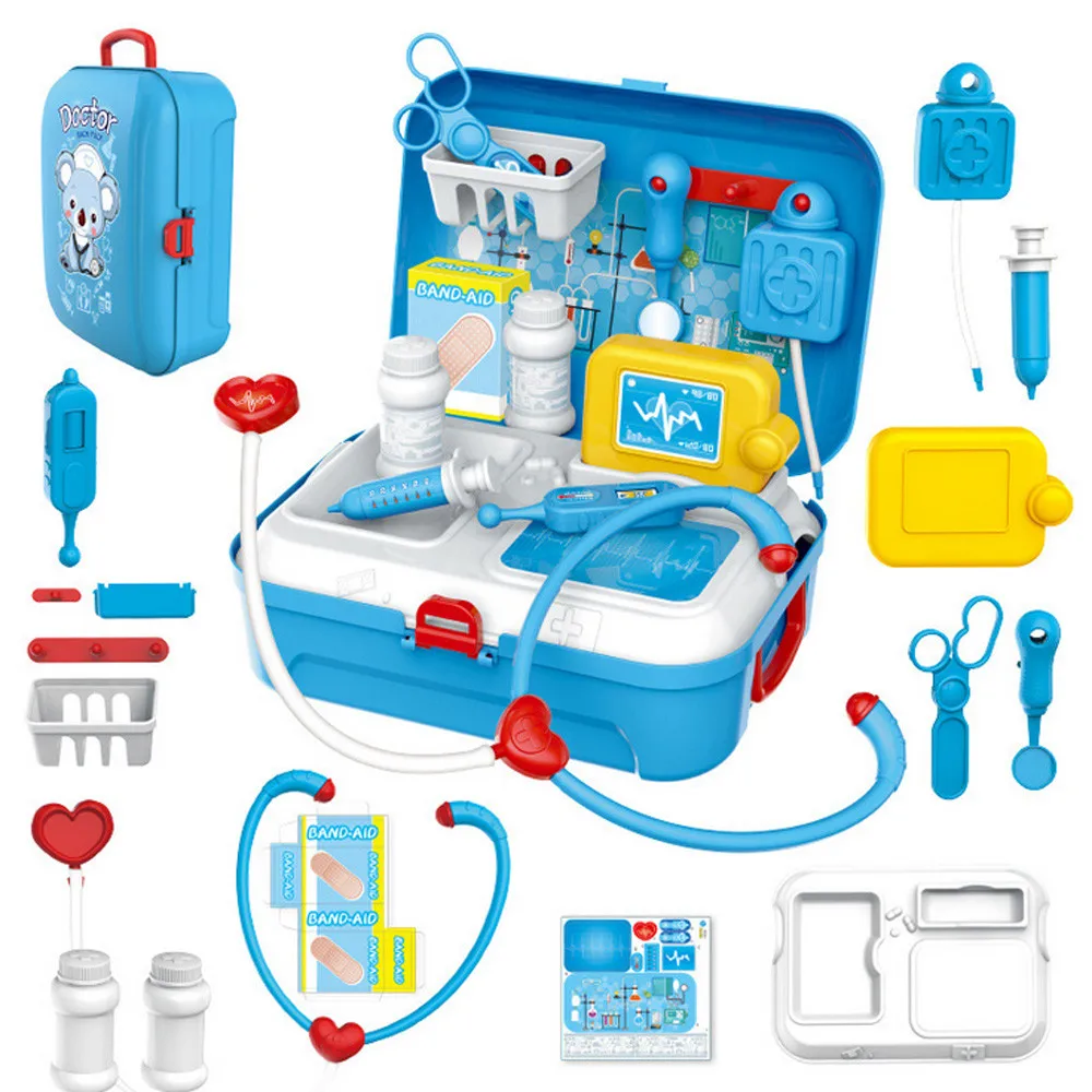 17Pcs Children's Toy Doctor Set Baby Suitcase Medical Set Dentist Nurse Simulation Medicine Box with Doll Clothing Gifts FD
17Pcs Children's Toy Doctor Set Baby Suitcase Medical Set Dentist Nurse Simulation Medicine Box with Doll Clothing Gifts FD