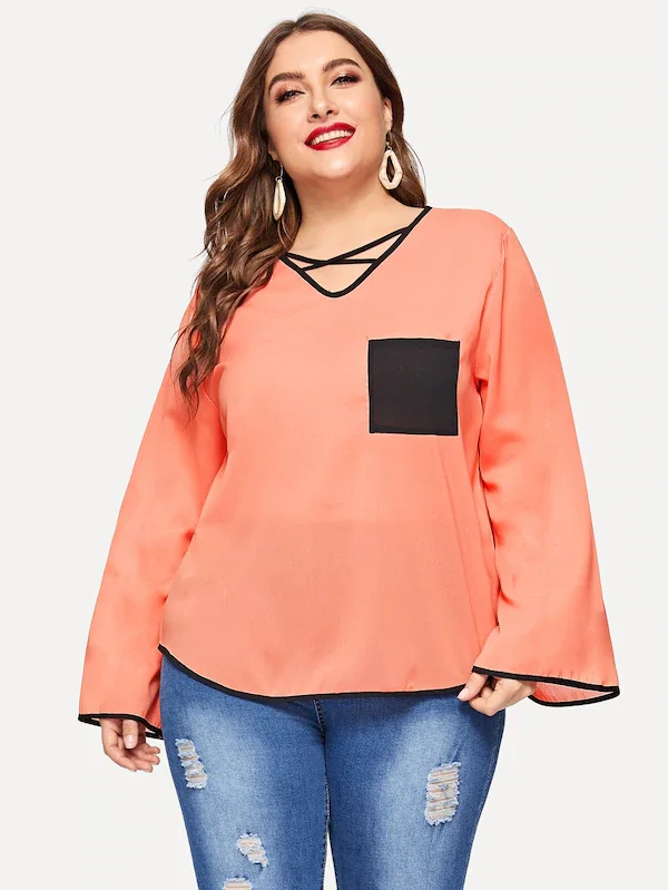 Women Plus size Long Sleeve T-Shirts 2019 Summer Casual tshirt Tops V-Neck Chiffon t shirt 4XL XXXXL Loose Women's Clothing
Women Plus size Long Sleeve T-Shirts 2019 Summer Casual tshirt Tops V-Neck Chiffon t shirt 4XL XXXXL Loose Women's Clothing