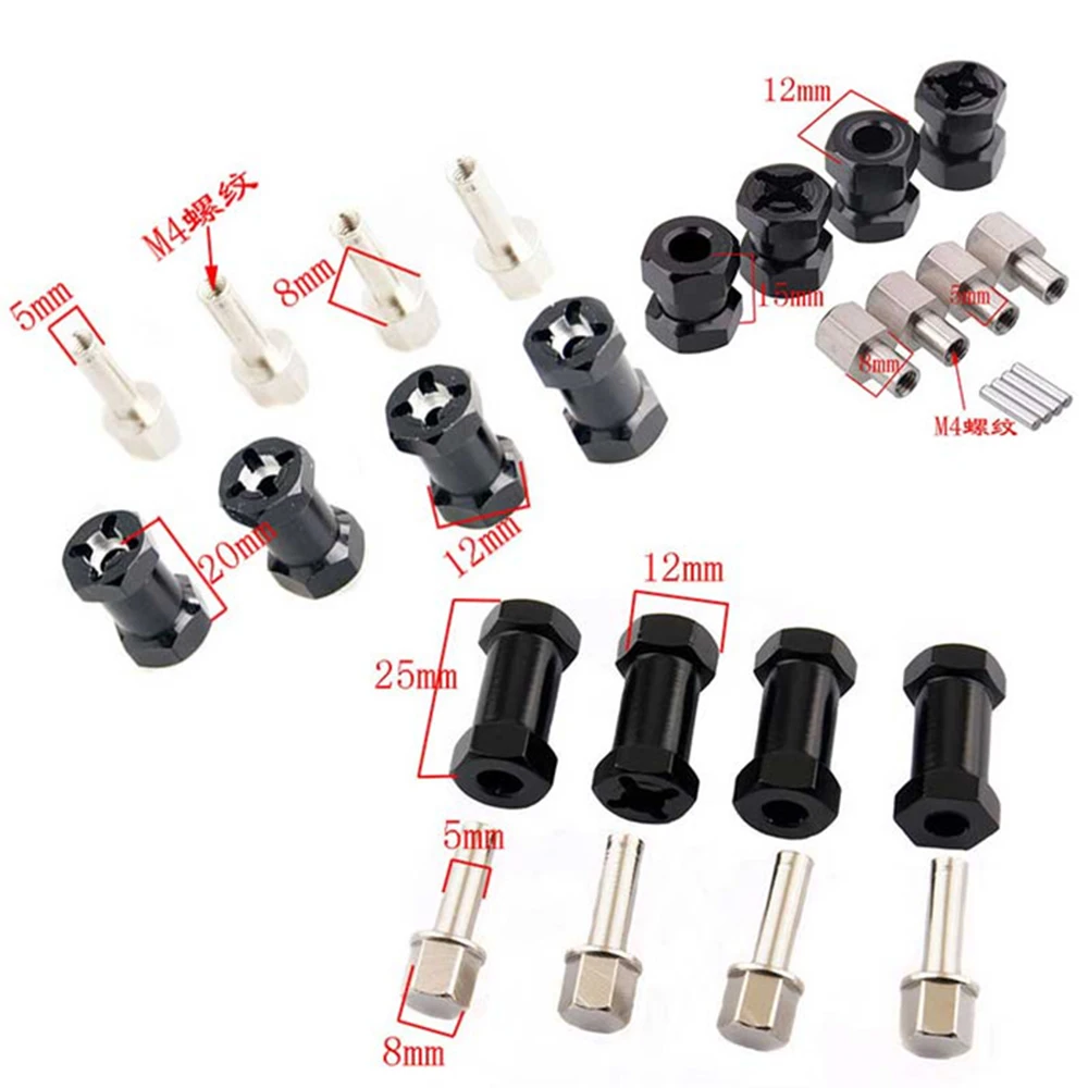 4PCS RC Car 25mm Hex Wheel Hub Drive Adaptor Extension Combiner Coupler for 1/10 RC Crawler SCX10 D90 CC01
4PCS RC Car 25mm Hex Wheel Hub Drive Adaptor Extension Combiner Coupler for 1/10 RC Crawler SCX10 D90 CC01