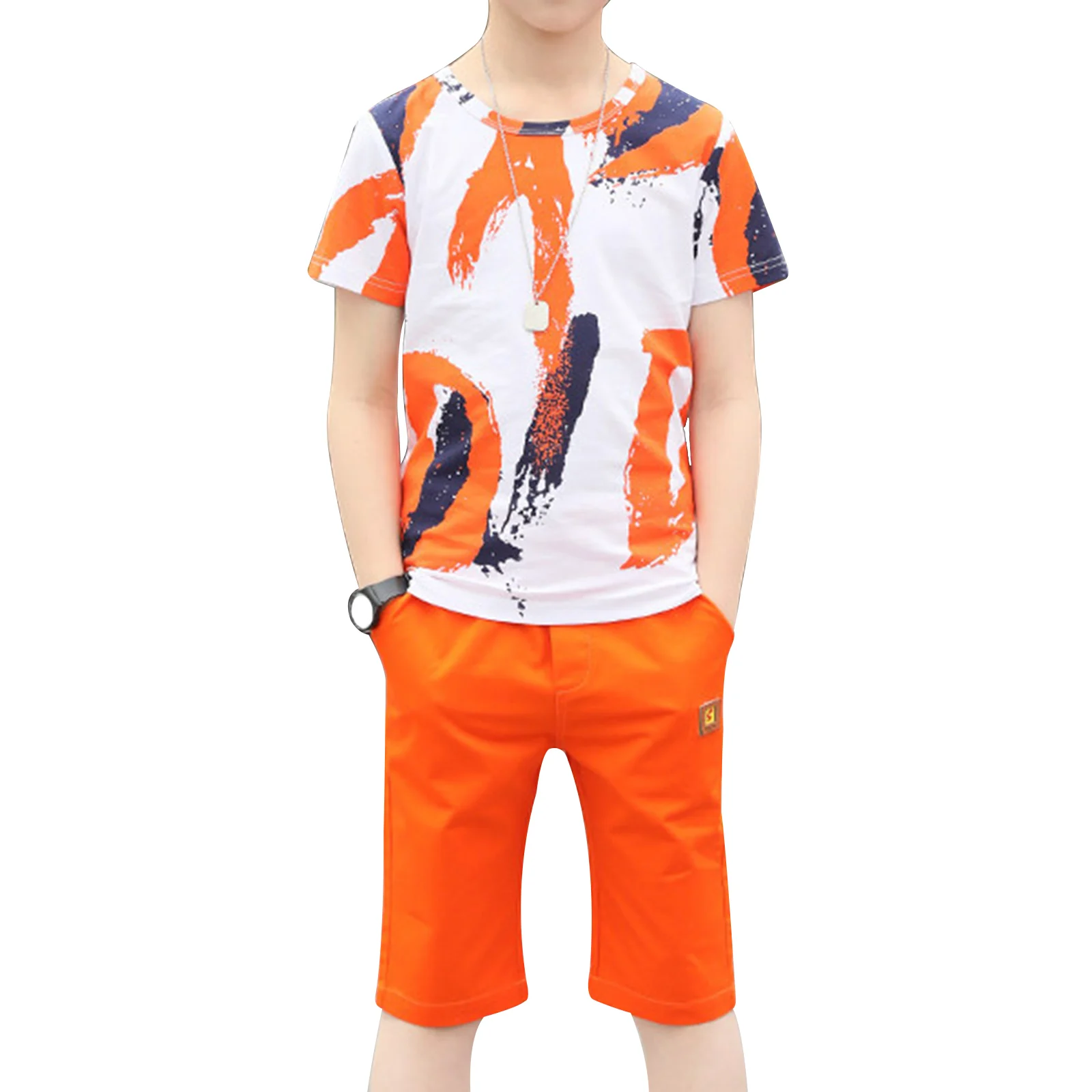 Summer Boys Clothing Sets Kids Sport Suit Cotton Casual Short Sleeves T-shirt Tops + Shorts 2Pcs Children Boys Tracksuit Outfits
Summer Boys Clothing Sets Kids Sport Suit Cotton Casual Short Sleeves T-shirt Tops + Shorts 2Pcs Children Boys Tracksuit Outfits