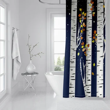 Modern Household Tree Stripe Leaf Pattern Printing Shower Curtain Waterproof Fabric Washable Bathroom with Hook Accessories
Modern Household Tree Stripe Leaf Pattern Printing Shower Curtain Waterproof Fabric Washable Bathroom with Hook Accessories