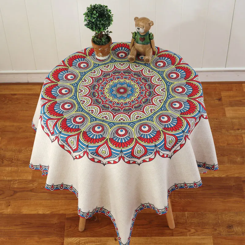 

National Style Tablecloth High Quality Living Room Restaurant Tablecloth Dining Table Home Hotel Decoration Printed Table Cover