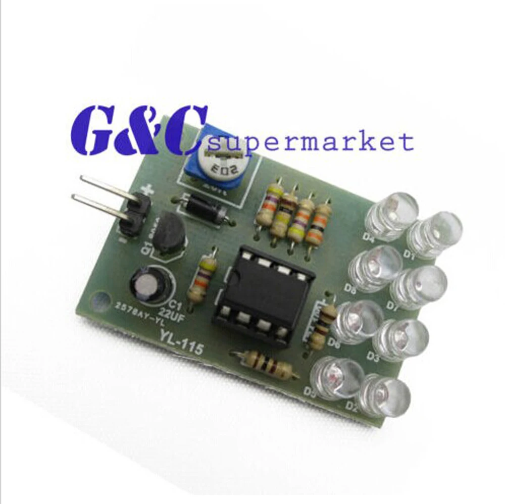 1pcs 12V Breathe Light LED Flashing Lamp Part Electronic Module LM358 8 diy electronics | Электронные компоненты и