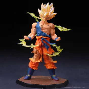 Anime DRAGON BALL Son Goku Son Gohan's Father Super Saiyan Opp Bag PVC Action Figure Collectible Model Toy L35