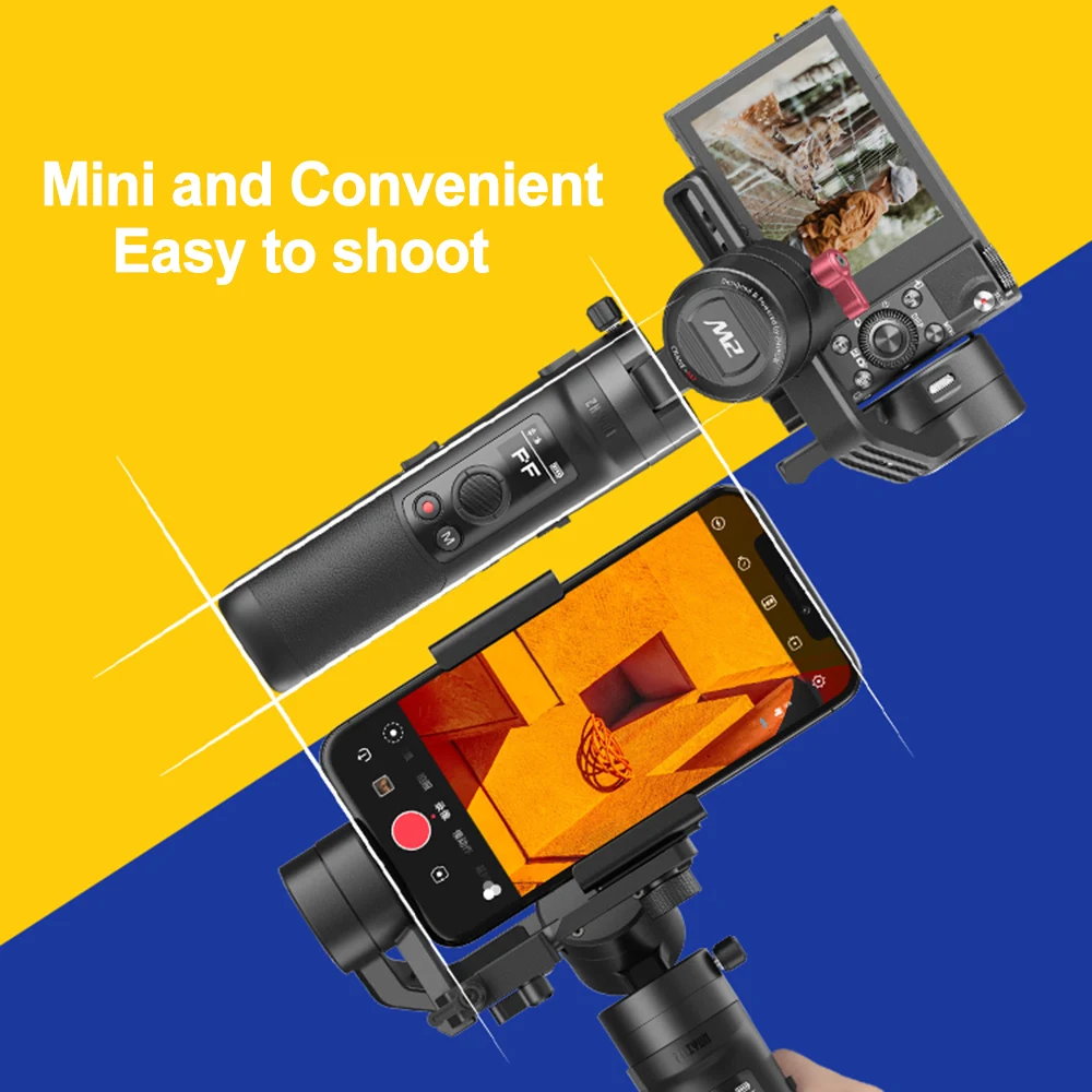 zhiyun Handheld Portable Gimbal Stabilizer Supported BT WiFi Connection for Phones & Micro Single Camera & Sports Camera
zhiyun Handheld Portable Gimbal Stabilizer Supported BT WiFi Connection for Phones & Micro Single Camera & Sports Camera