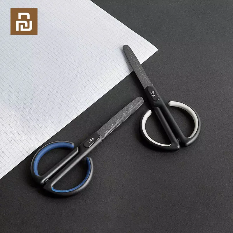 YouPin Fizz Teflon Scissors Scale Mark Safe Rounded Cutter Head Fluorine Coating Process Office Stationery | Электроника