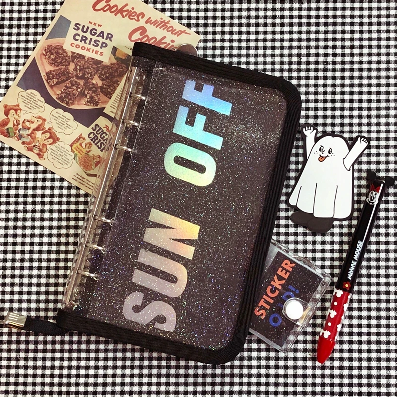 South Korea Ins Transparent A6 Grid Notebook loose leaf Book Zipper Notebook Replaceable Cover Note Chase Star Account Book
South Korea Ins Transparent A6 Grid Notebook loose leaf Book Zipper Notebook Replaceable Cover Note Chase Star Account Book
