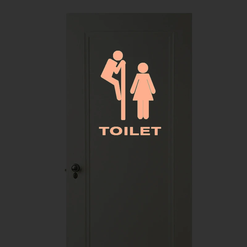 Светящаяся забавная наклейка для ванной комнаты украшение дома