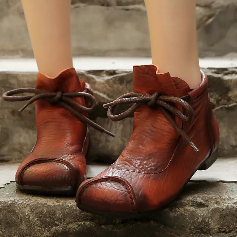 2019 Vintage Handmade Leather Winter Women's Boots Ankle Flat With Handsome Martin Boots Lace Up Leisure Style
2019 Vintage Handmade Leather Winter Women's Boots Ankle Flat With Handsome Martin Boots Lace Up Leisure Style