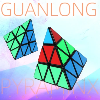 

Pyramid Cube 3x3x3 Yongjun 3x3 Pyraminxcube Magic Cube Speed Puzzle Stickerless For Beginner Toys for children cubo magico