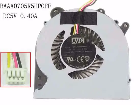 Вентилятор для сервера AVC BAAA0705R5HPOFF, 4 провода, постоянный ток, 5 В, 0,40 А
Вентилятор для сервера AVC BAAA0705R5HPOFF, 4 провода, постоянный ток, 5 В, 0,40 А