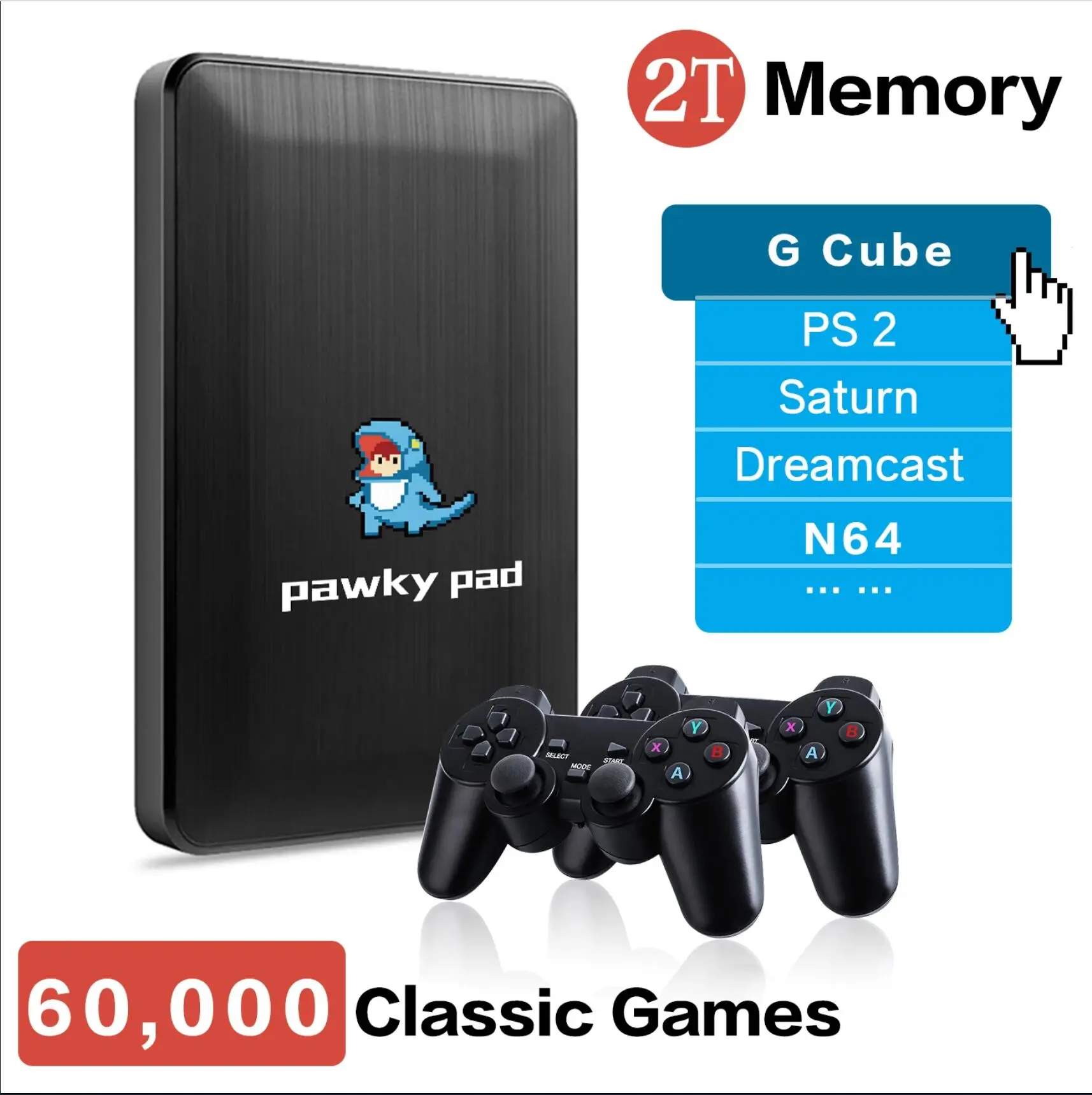 Геймпад Pawky Pad для G Cube/Saturn/PS2/N64 45000 + игр 4K 3D Ретро видеоигра работает только на