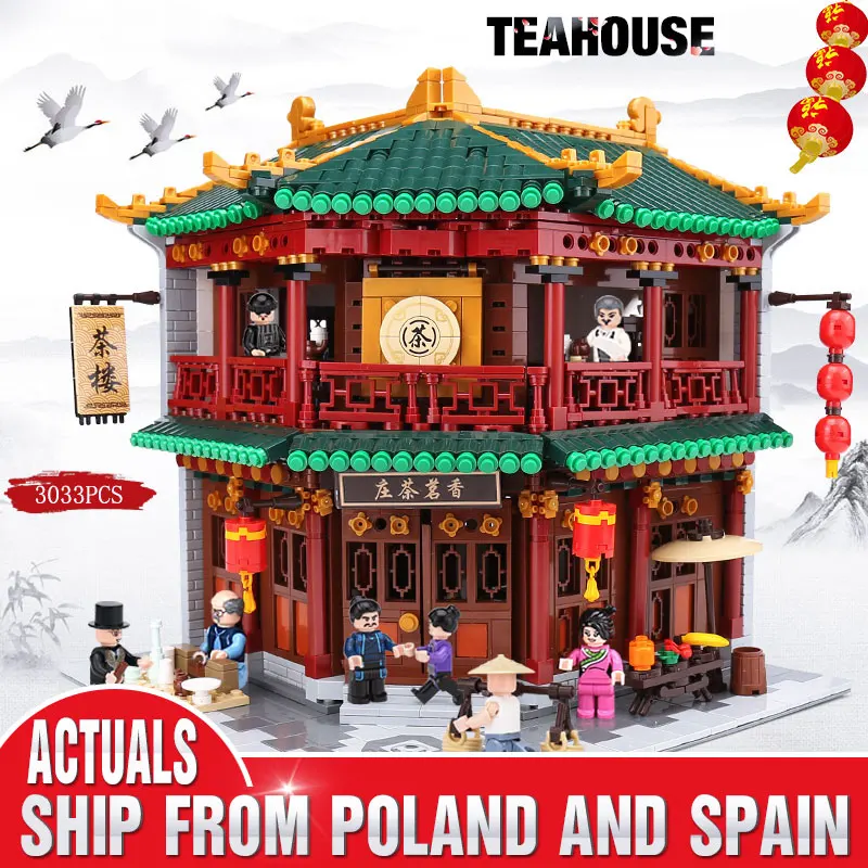 City Street Chinese Building MOC Creative Series The Toon Tea House Set Kid Education Building Blocks Brick Toys compatible lego
City Street Chinese Building MOC Creative Series The Toon Tea House Set Kid Education Building Blocks Brick Toys compatible lego