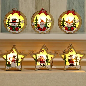 Warm White Led Light Christmas Decoration Ornament Wooden Santa Clause Snowman Elk Star Christmas Tree Decor Xmas Gift Navidad
Warm White Led Light Christmas Decoration Ornament Wooden Santa Clause Snowman Elk Star Christmas Tree Decor Xmas Gift Navidad