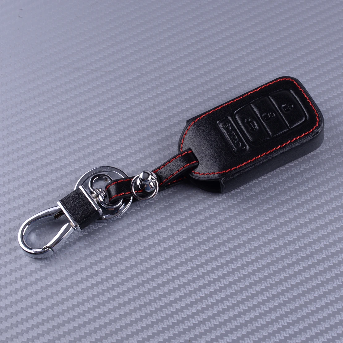 DWCX 4 Buttons Black Car Remote Cover Case Fob with Key Chain Leather fit for Honda Accord Civic CR-V CR-Z Pilot HR-V 2016 
DWCX 4 Buttons Black Car Remote Cover Case Fob with Key Chain Leather fit for Honda Accord Civic CR-V CR-Z Pilot HR-V 2016