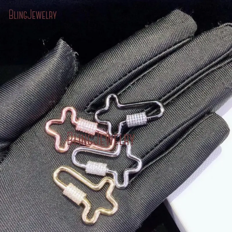 Rose Gold Silver Gun black Layout Cross Clasp CZ Micro Pave Screw Clasp Lock Carabiner Pave Lock FC27840
Rose Gold Silver Gun black Layout Cross Clasp CZ Micro Pave Screw Clasp Lock Carabiner Pave Lock FC27840