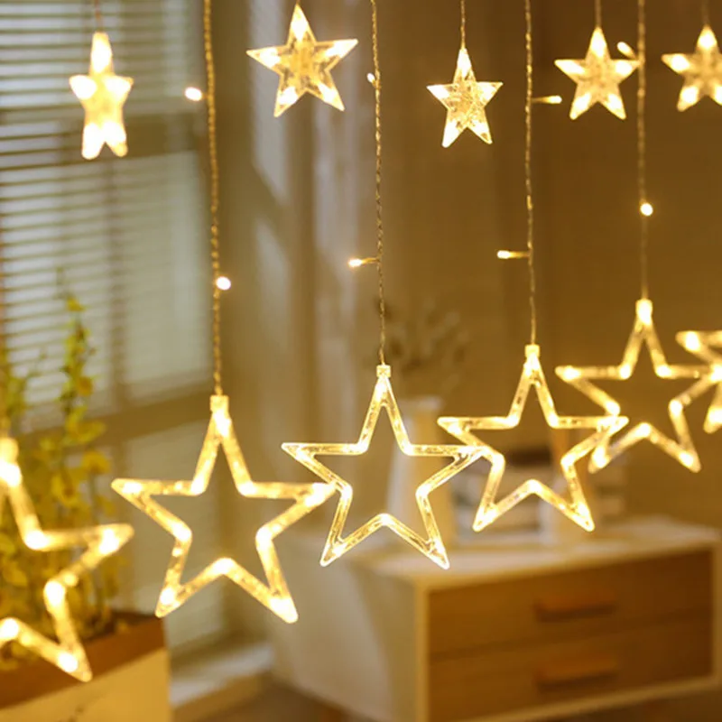 Christmas Ornaments String Lights Star Curtain Light Christmas Home Decorations New Year Christmas Tree Decorations Kerst Natale
Christmas Ornaments String Lights Star Curtain Light Christmas Home Decorations New Year Christmas Tree Decorations Kerst Natale