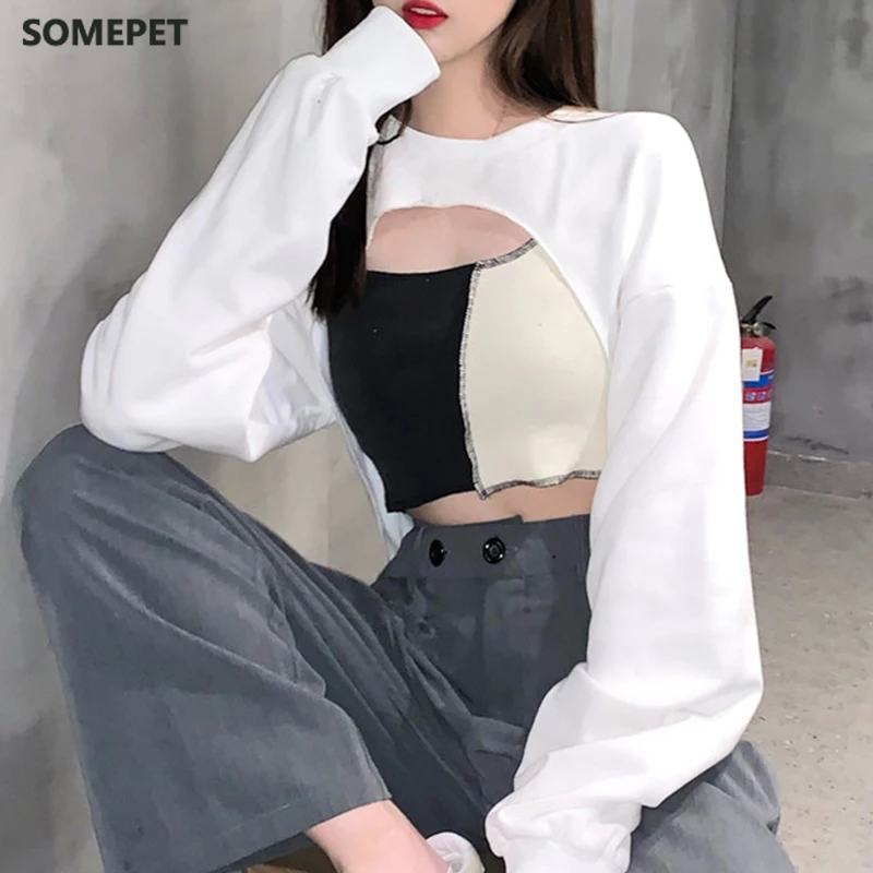 Sweatshirt Women Korean Streetwear Long Sleeve Sweatshirts Pullover+Vest Casual Party Crop Top New Autumn Women's Clothing
Sweatshirt Women Korean Streetwear Long Sleeve Sweatshirts Pullover+Vest Casual Party Crop Top New Autumn Women's Clothing