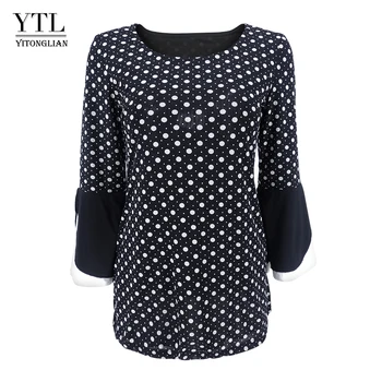 Yitonglian Women's Summer Vintage Polka Dot Patchwork Round Neck Casual Plus Size Blouse 3/4 Sleeve Tops Shirt XS-8XL H368
Yitonglian Women's Summer Vintage Polka Dot Patchwork Round Neck Casual Plus Size Blouse 3/4 Sleeve Tops Shirt XS-8XL H368
