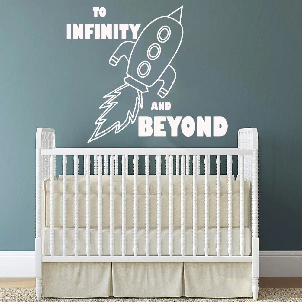 Фото Pretty rocket beyond infinity Wall Stickers Modern Fashion Sticker For Children's Room Waterproof Art Decal  Дом и | Наклейки на стену (33016263871)