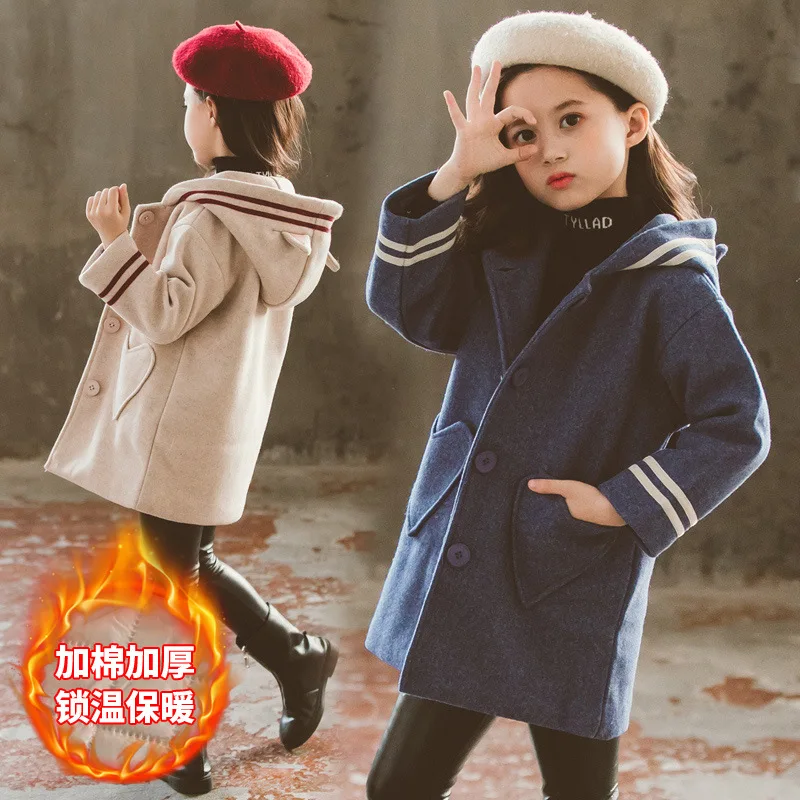 2020 New Winter Girl's Western Style Coat Fashion Medium and Large Children's Clothing Thick Type Fashion Popular Woolen Coat
2020 New Winter Girl's Western Style Coat Fashion Medium and Large Children's Clothing Thick Type Fashion Popular Woolen Coat