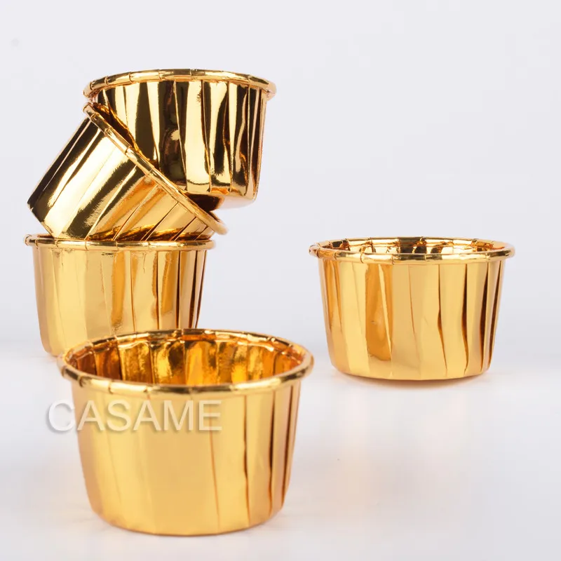 100pcs Foil Metallic Paper Cupcake Liners Pure Color baking muffin Cup cake Wrappers case Party Wedding Decoration Supplies
100pcs Foil Metallic Paper Cupcake Liners Pure Color baking muffin Cup cake Wrappers case Party Wedding Decoration Supplies