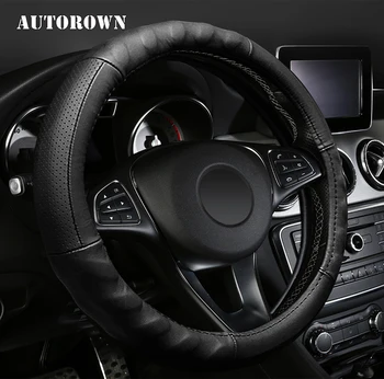 AUTOROWN Genuine Leather Car Steering Wheel Cover Breathable And Anti-Slip Fit For Most Car Top Layer Leather Car Steering Wheel
AUTOROWN Genuine Leather Car Steering Wheel Cover Breathable And Anti-Slip Fit For Most Car Top Layer Leather Car Steering Wheel
