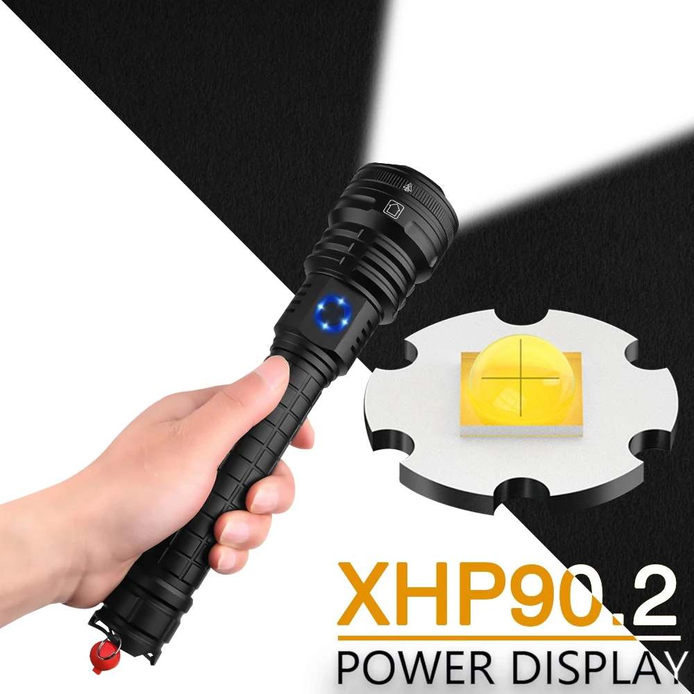 Bright XHP90.2 Most Powerful LED Flashlight Torch XHP90 Tactical Flashlight Rechargeable USB Flash Light 18650 XHP50 LED Lantern
Bright XHP90.2 Most Powerful LED Flashlight Torch XHP90 Tactical Flashlight Rechargeable USB Flash Light 18650 XHP50 LED Lantern