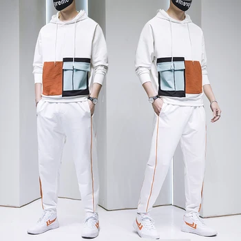 Men Sets Tracksuit 2020 Autumn Mens Hooded Sweatshirt Drawstring Outfit Sportswear Male Casual Suit Pullover Hoodies+ Pants Set
Men Sets Tracksuit 2020 Autumn Mens Hooded Sweatshirt Drawstring Outfit Sportswear Male Casual Suit Pullover Hoodies+ Pants Set