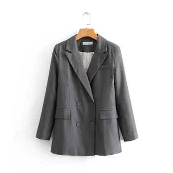 VomVoa 2020 spring new commuter temperament solid color double-breasted long-sleeved casual net red small suit 27383
VomVoa 2020 spring new commuter temperament solid color double-breasted long-sleeved casual net red small suit 27383