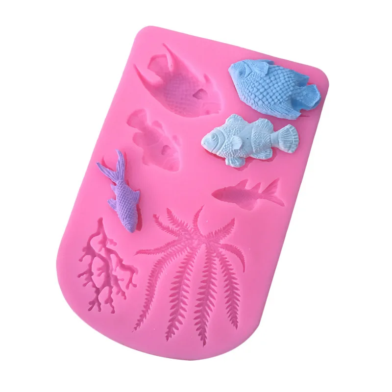 3D Silicone Molds Ocean Fish Soap Mold Cake Decoration Tools Sugar Craft Candle Moulds DIY Craft Fondant Molds 
3D Silicone Molds Ocean Fish Soap Mold Cake Decoration Tools Sugar Craft Candle Moulds DIY Craft Fondant Molds