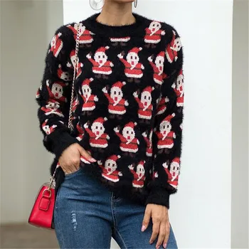 2020 Women's Xmas Sweater Long Sleeve Top Winter Spring Fur Loose Christmas Santa Print Pullover Jumper Knitted Casual Tops S-XL
2020 Women's Xmas Sweater Long Sleeve Top Winter Spring Fur Loose Christmas Santa Print Pullover Jumper Knitted Casual Tops S-XL