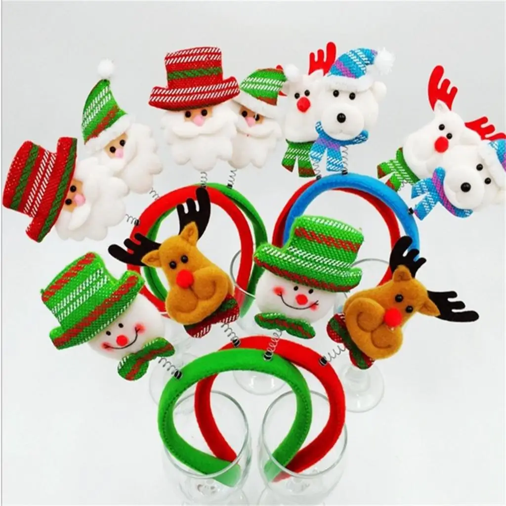 Pack of 6 Santa Claus Dear Headband Christmas Hair Bands Party Decoration Pack of 6 Santa Claus Dear Headband Christmas Hair Bands Party Decoration