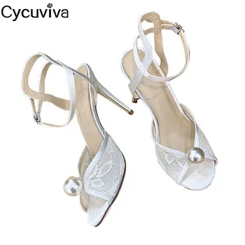 New Big Pearl Lace Women Sandals Peep Toe Mesh Mules Thin High Heel Ladies Shoes 2020 Runway Summer Stiletto Dress Party Shoes
New Big Pearl Lace Women Sandals Peep Toe Mesh Mules Thin High Heel Ladies Shoes 2020 Runway Summer Stiletto Dress Party Shoes