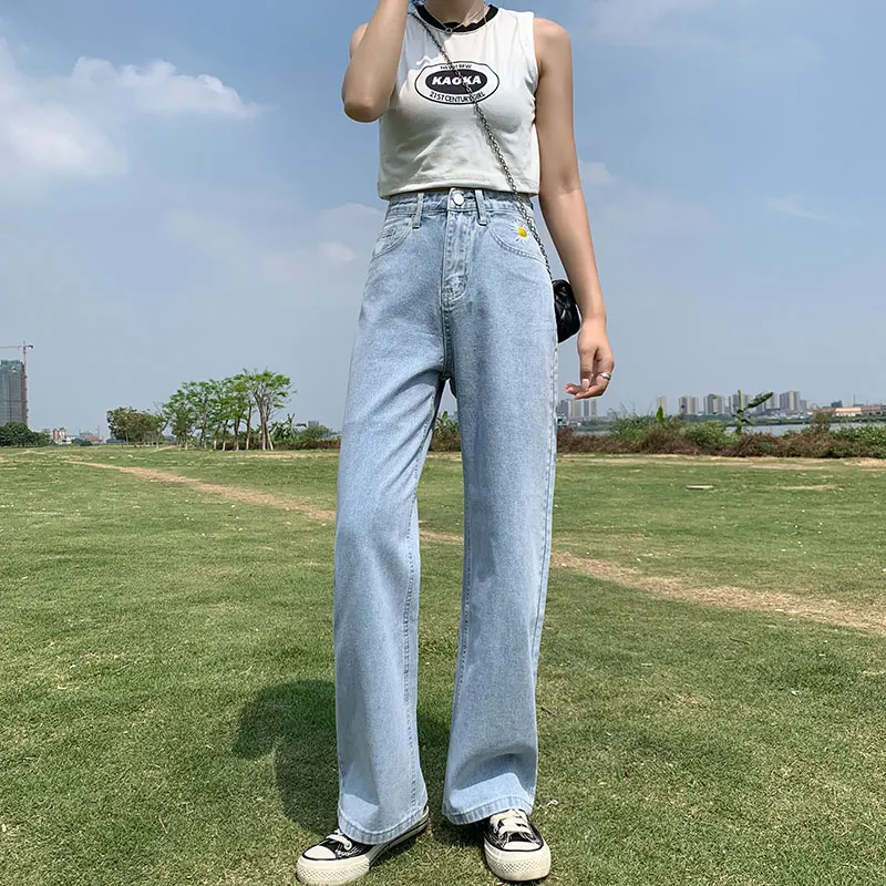 Jeans for Women Casual High Waist Wide Leg Denim Pants Lady Loose Harajuku Straight Retro Trousers Streetwear Blue Jeans Autumn
Jeans for Women Casual High Waist Wide Leg Denim Pants Lady Loose Harajuku Straight Retro Trousers Streetwear Blue Jeans Autumn