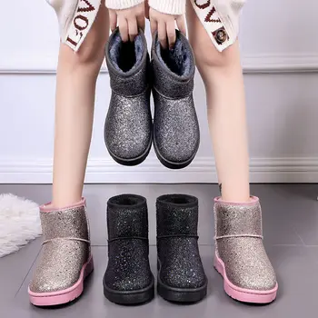 Snow Boots Women Winter Flat Shoes Female Sequined Cloth Ankle Boots Warm Plush Ankle Boot Round Toe Antiskid Black Pink Grey
Snow Boots Women Winter Flat Shoes Female Sequined Cloth Ankle Boots Warm Plush Ankle Boot Round Toe Antiskid Black Pink Grey