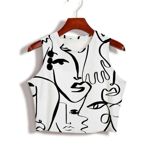 Custom Made your own designs Sublimation Print Art Faces Milk Silk sleeveless Crop Tops
Custom Made your own designs Sublimation Print Art Faces Milk Silk sleeveless Crop Tops