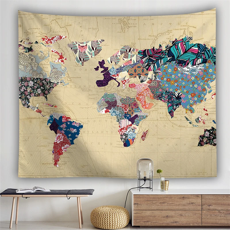 Hippie Boho Map Tapestry Wall Hanging Psychedelic Tapestry World Map Abstract Retro Farmhouse Decor Wall Carpet Blanket Mattress
Hippie Boho Map Tapestry Wall Hanging Psychedelic Tapestry World Map Abstract Retro Farmhouse Decor Wall Carpet Blanket Mattress