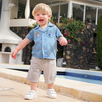 DBX13667 dave bella summer baby boys handsome cartoon striped pockets shirts infant toddler tops children high quality clothes
DBX13667 dave bella summer baby boys handsome cartoon striped pockets shirts infant toddler tops children high quality clothes