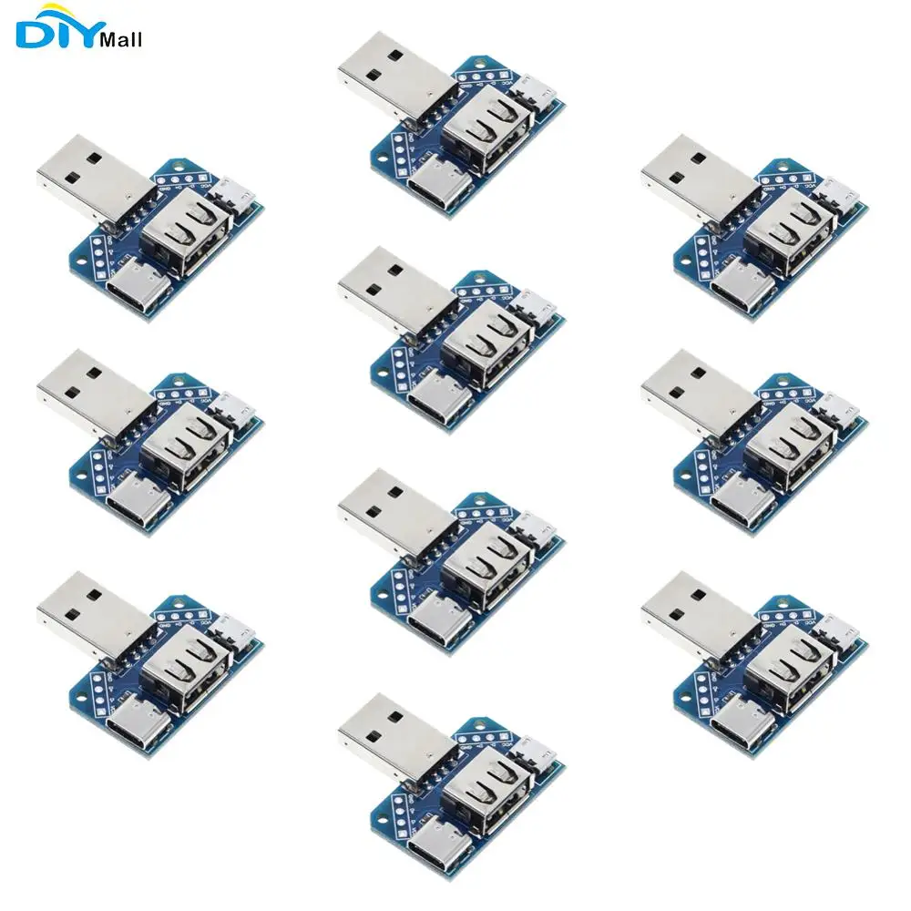 10pcs XY-USB4 USB Head Switchboard Male USB Connector to Type-c Micro Female USB 2.54-4P transfer test board USB adapter plate
10pcs XY-USB4 USB Head Switchboard Male USB Connector to Type-c Micro Female USB 2.54-4P transfer test board USB adapter plate
