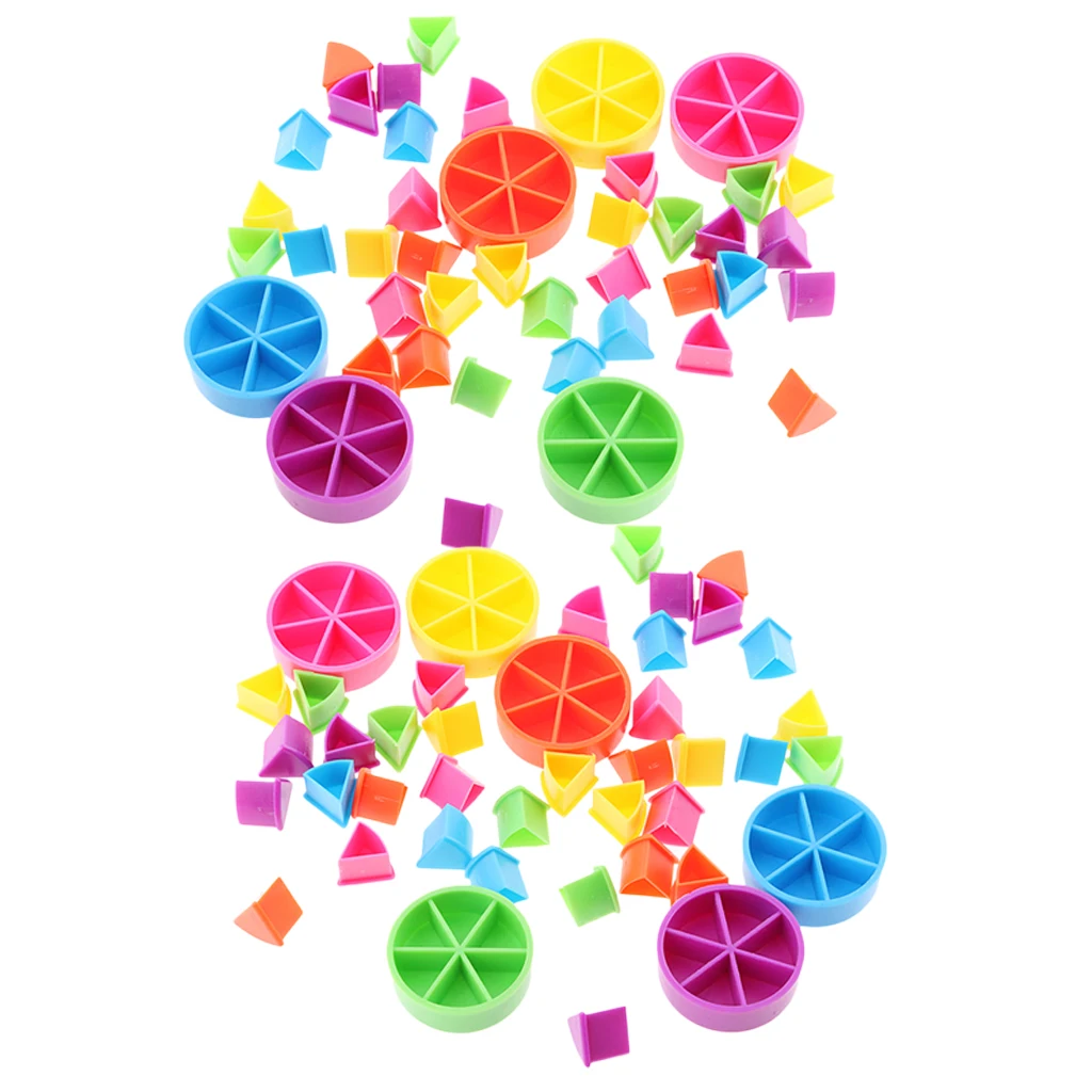 Set of 84 Pieces Trivial Pursuit Math Fractions Learning Games Pieces Math Material Kids Early Education Toy Set of 84 Pieces Trivial Pursuit Math Fractions Learning Games Pieces Math Material Kids Early Education Toy