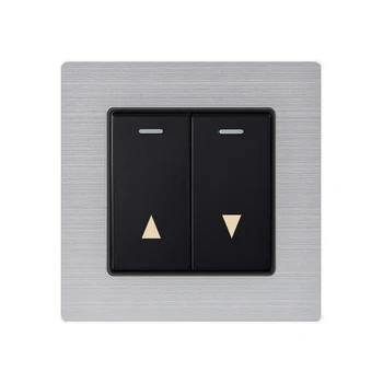 Electric curtain lifting equipment curtain switch wall switch rolling door button switch darkcolor stainless steel brushed pane
Electric curtain lifting equipment curtain switch wall switch rolling door button switch darkcolor stainless steel brushed pane