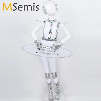 Girls Space Astronaut dance costume Kids Children Robot Costume Dancewear Stage Performance rave Outfit Space Astronaut Cosplay
Girls Space Astronaut dance costume Kids Children Robot Costume Dancewear Stage Performance rave Outfit Space Astronaut Cosplay