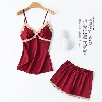 2020 Summer Sexy Short Pajamas Pyjamas Women Short Soft Pijama Mujer Loungewear Solid Home Clothes Sleep Set H992 
2020 Summer Sexy Short Pajamas Pyjamas Women Short Soft Pijama Mujer Loungewear Solid Home Clothes Sleep Set H992