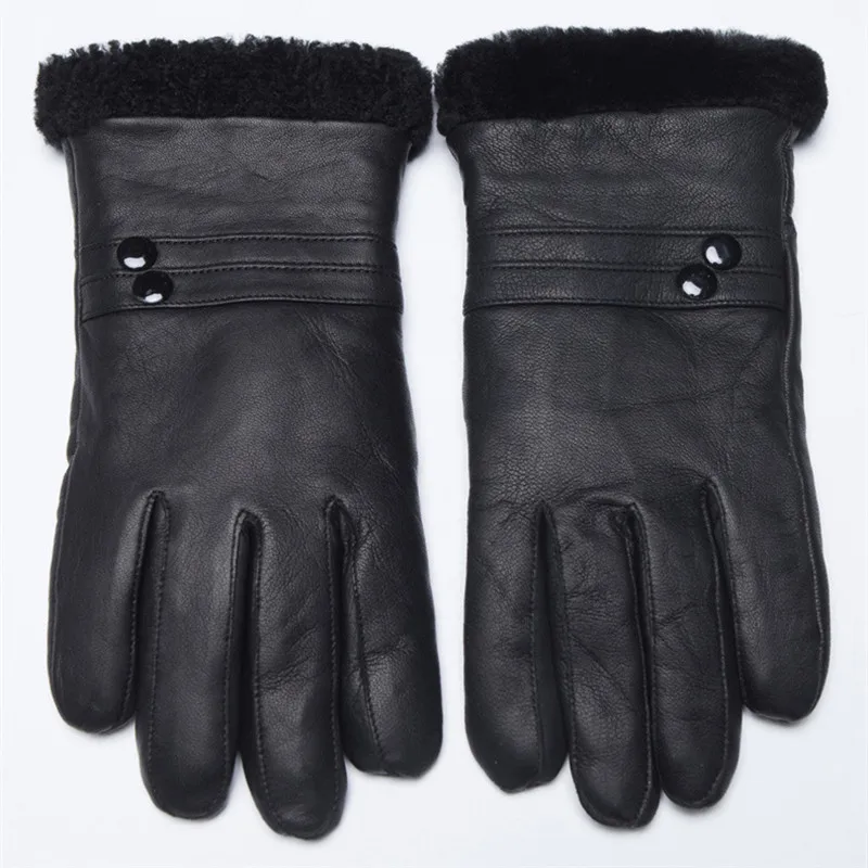 Hot Sale Winter Women Men Gloves Warm Wool Lined Sheepskin Gloves Elegant Button Full Finger Unisex Luvas
Hot Sale Winter Women Men Gloves Warm Wool Lined Sheepskin Gloves Elegant Button Full Finger Unisex Luvas