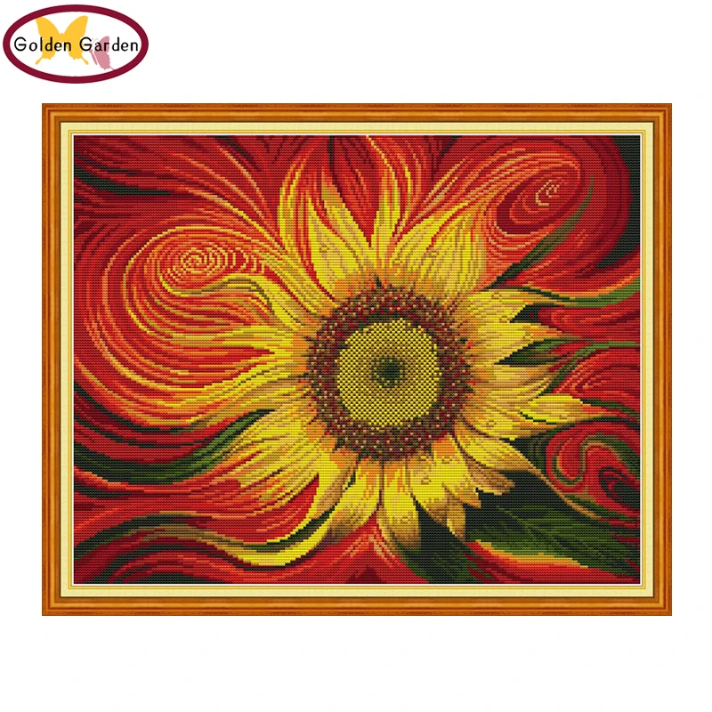GG Sunflower Flowers Chinese Cross Stitch Kit Art Deco Patterns Embroidery Needlework Set Pastoral Cross Stitch for Home Decor
GG Sunflower Flowers Chinese Cross Stitch Kit Art Deco Patterns Embroidery Needlework Set Pastoral Cross Stitch for Home Decor