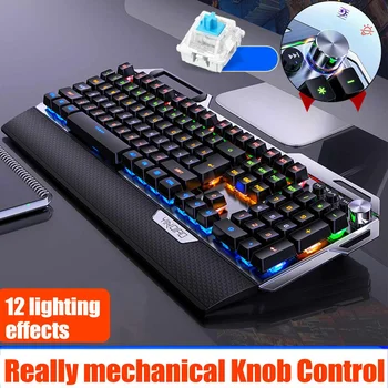 USB Wired Mechanical Mixed Backlit Keyboard 108 keys Switch Gaming Mechanical Keyboards for Tablet Desktop 12 Backlight Colors
USB Wired Mechanical Mixed Backlit Keyboard 108 keys Switch Gaming Mechanical Keyboards for Tablet Desktop 12 Backlight Colors