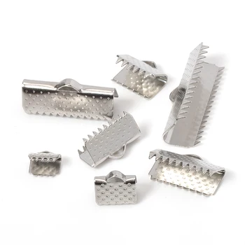 50pcs Stainless Steel Fastener Crimp End Clips Cove Clasps for Jewelry Making Cord Caps Ribbon Leather Cord Foldover Connectors
50pcs Stainless Steel Fastener Crimp End Clips Cove Clasps for Jewelry Making Cord Caps Ribbon Leather Cord Foldover Connectors