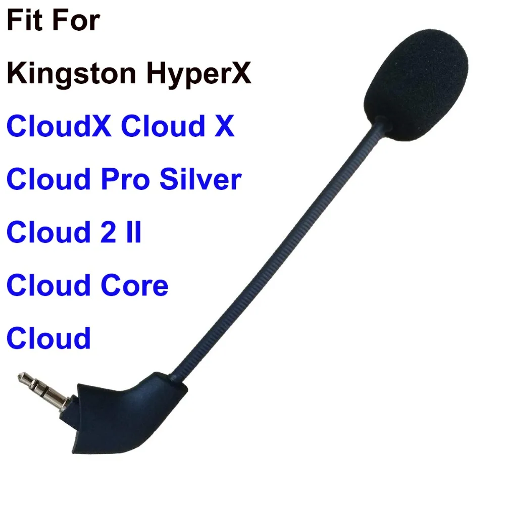 Replacement Game Mic 3.5mm Microphone for Kingston HyperX Cloud 2 II X Core Pro Silver Cloudx Gaming Headsets Headphones Replacement Game Mic 3.5mm Microphone for Kingston HyperX Cloud 2 II X Core Pro Silver Cloudx Gaming Headsets Headphones