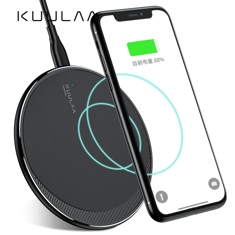 Беспроводное зарядное устройство KUULAA Qi для iPhone 11 Pro 8 X XR XS Max быстрая Беспроводная